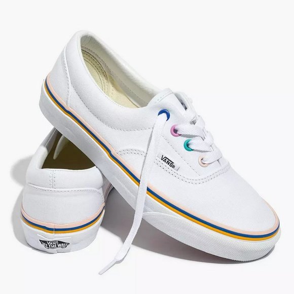 Vans Shoes - MADEWELL x Vans White Unisex Era Sneakers Rainbow Grommets